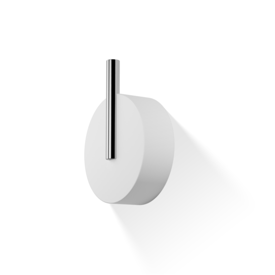 Towel hook STONE white chrome large