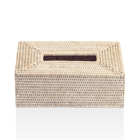 Papiertuchbox aus Rattan in Hell von Decor Walther aus der Serie BASKET