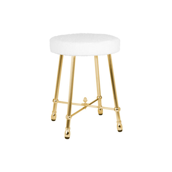 Luxus Badhocker aus Messing in Gold aus der Serie FS01 von Cristal & Bronze