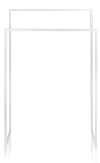 Handtuchständer aus Messing in Weiß matt von Decor Walther aus der Serie Cube