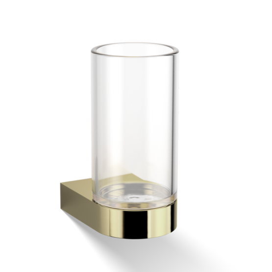 Brass and Crystal glass Wall Mounted Tumbler in Gold by Decor Walther from the Century series