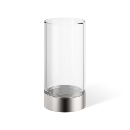 Stainless steel and Crystal glass Tumbler in Stainless steel matt by Decor Walther from the Century series