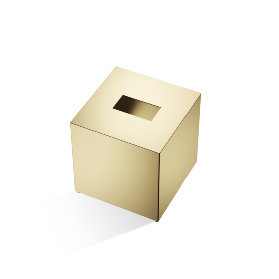 Papiertuchbox aus Messing in Gold matt von Decor Walther aus der Serie Cube