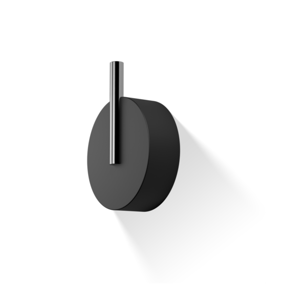 Wandhaken aus Mineralwerkstoff und Messing in Schwarz matt und Chrom von Decor Walther